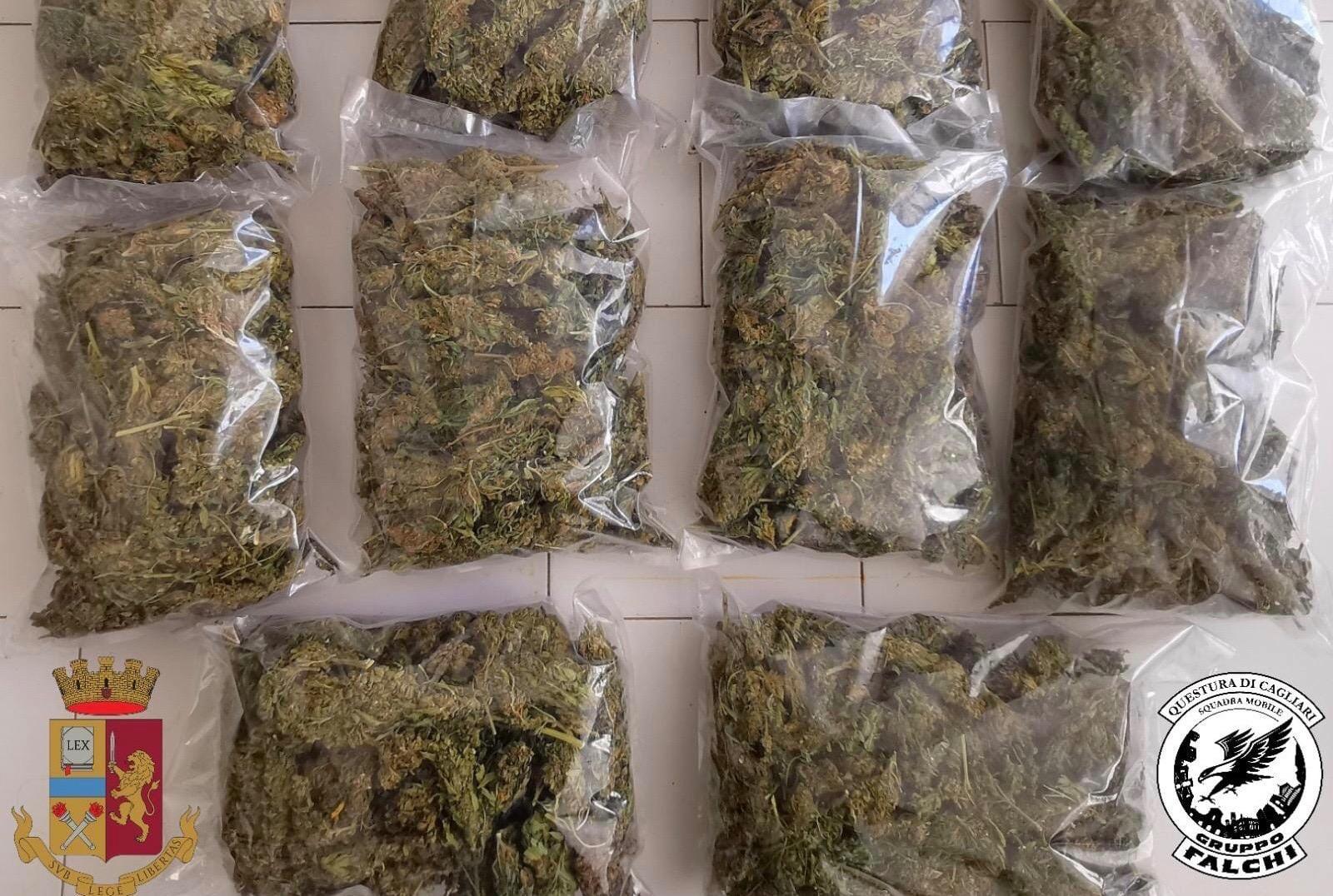 Cagliari, scovati 6 chili di marijuana: due arresti