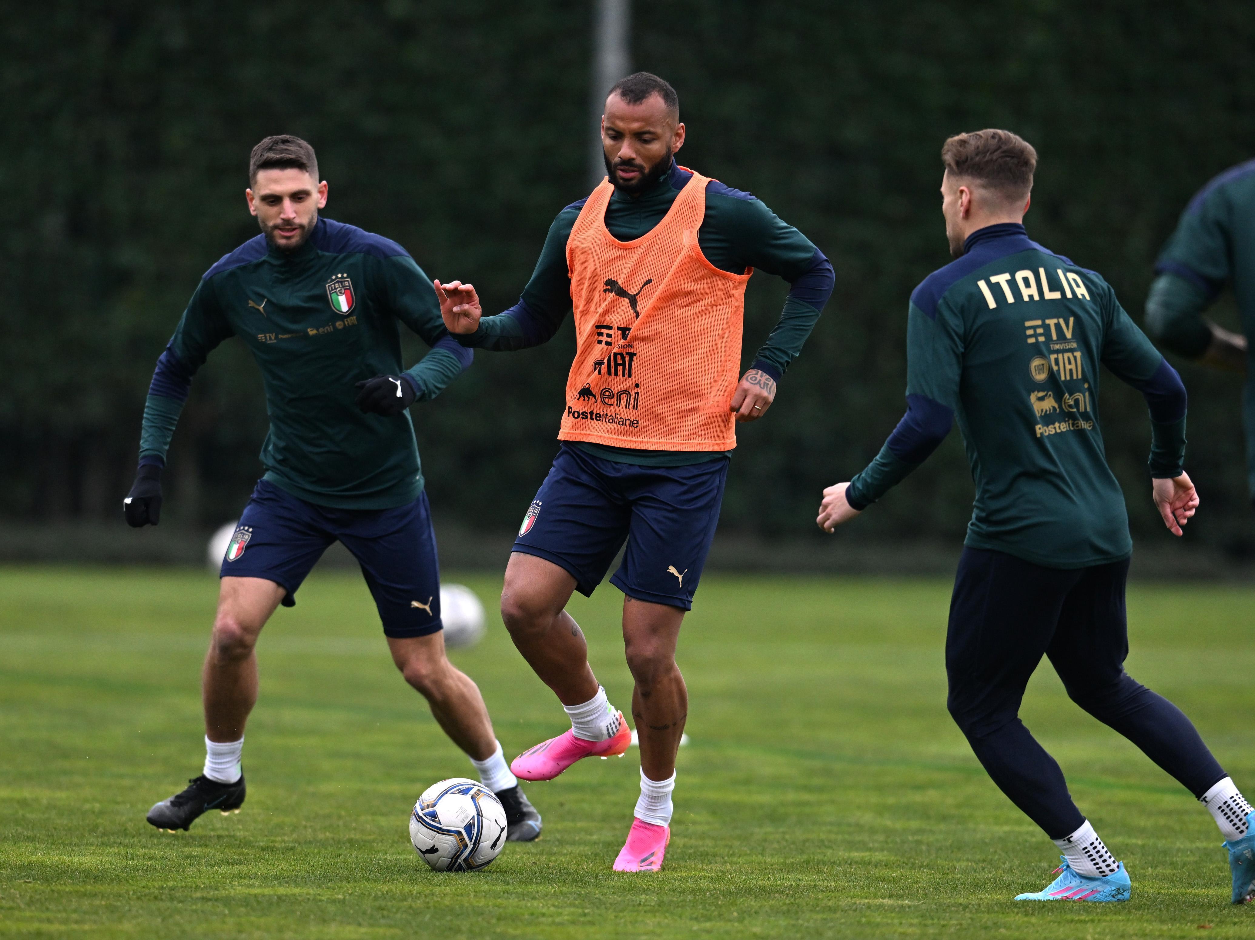 Joao Pedro durante la primagiornata dello stage a Coverciano (foto Getty images/sito Figc)