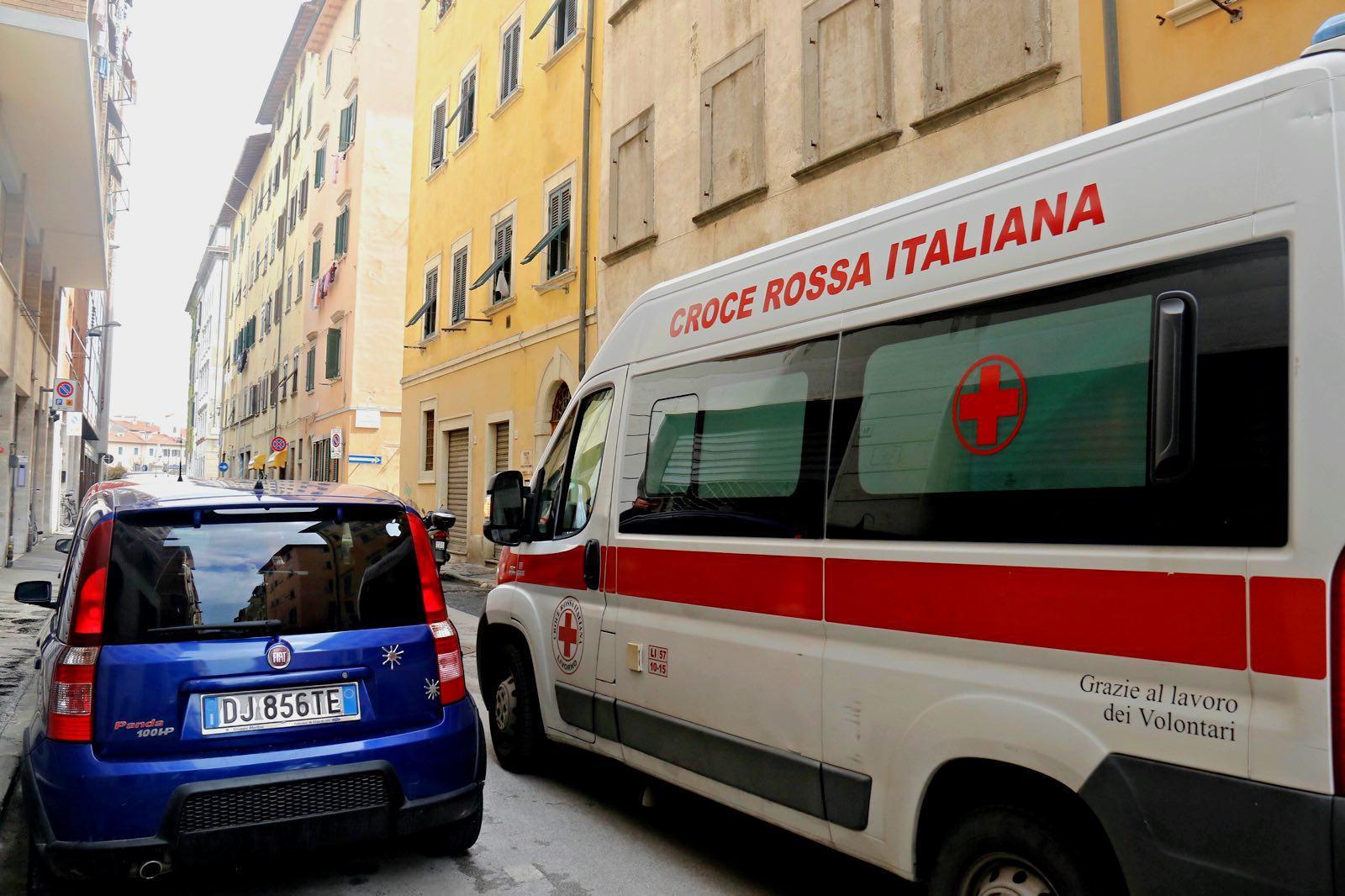 Un'ambulanza della Croce Rossa