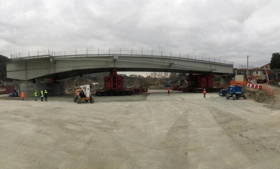 La seconda campata del nuovo ponte di Albiano