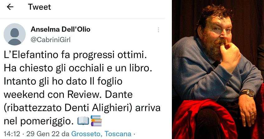 Il tweet della moglie di Giuliano Ferrara con buone notizie sulla sua salute