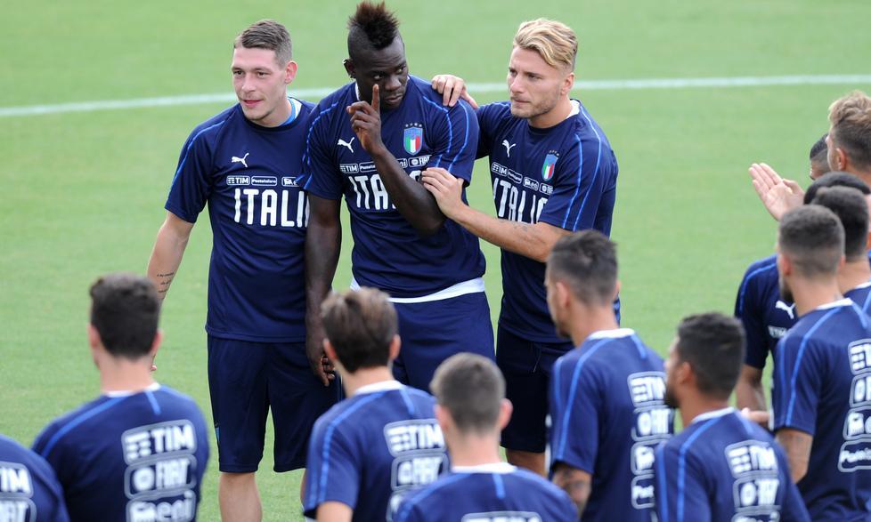Gli azzurri durante i tre giorni di stage a Coverciano