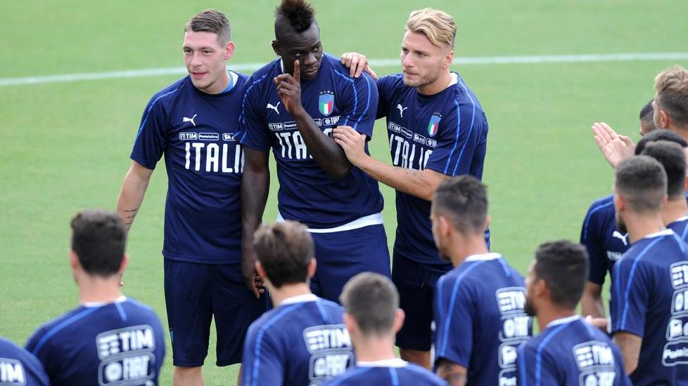 Gli azzurri durante i tre giorni di stage a Coverciano