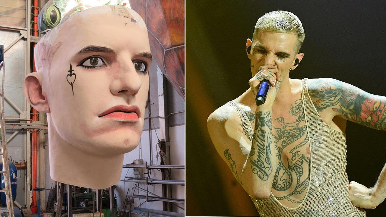 Achille Lauro diventa un carro del Carnevale e si esalta sui social: «Grazie a Viareggio e a Bertozzi»