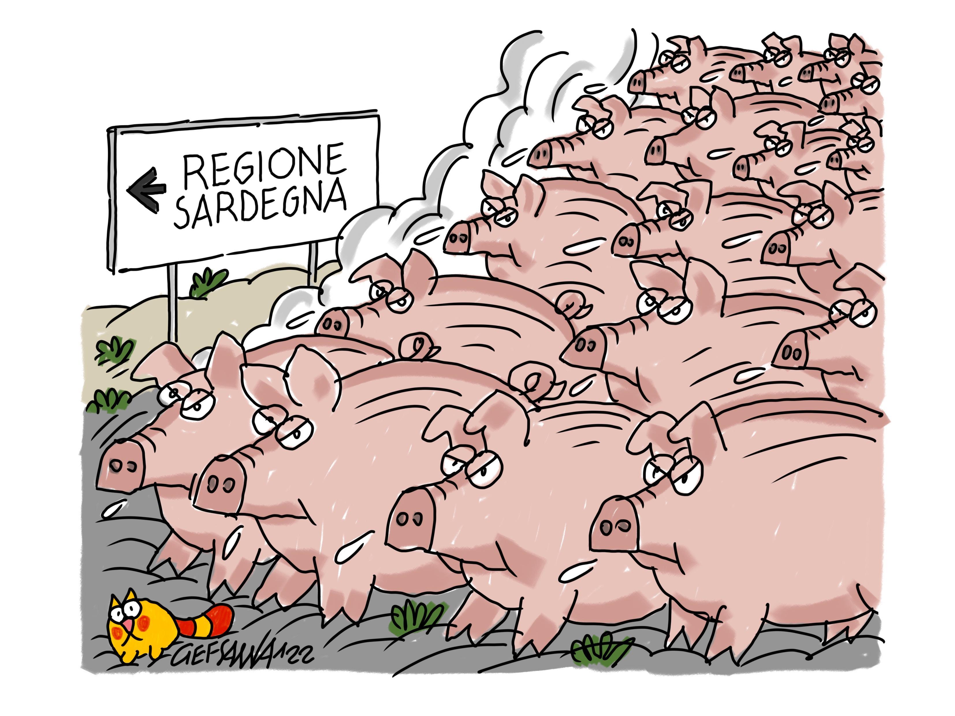 La vignetta di Gef: gli allevatori stremati pronti a marciare su Cagliari