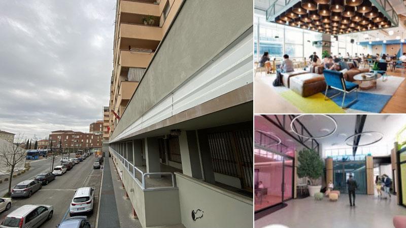 Nell’immagine grande (Foto Franco Silvi) gli uffici al primo piano di palazzo Rota che sono stati ristrutturati dal Comune di Pontedera per dedicarli al progetto di coworking rivolto ai giovani
A destra due rendering dei nuovi spazi: gli interventi di riqualificazione si sono conclusi, ora è iniziata la fase di allestimento che precede la pubblicazione del bando per l’assegnazione delle postazioni
