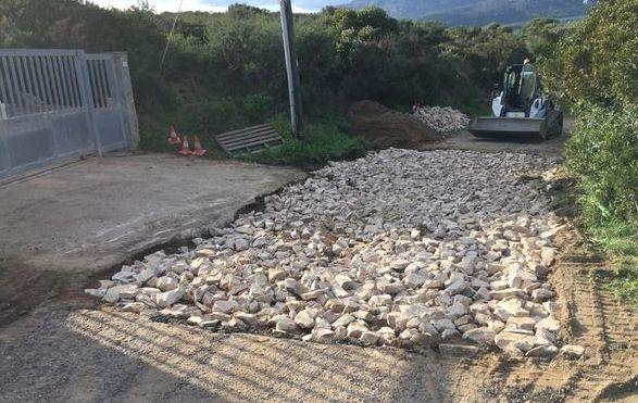Lavori nelle strade per le spiagge 