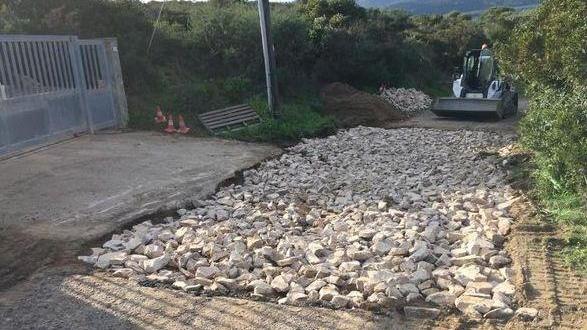 Lavori nelle strade per le spiagge