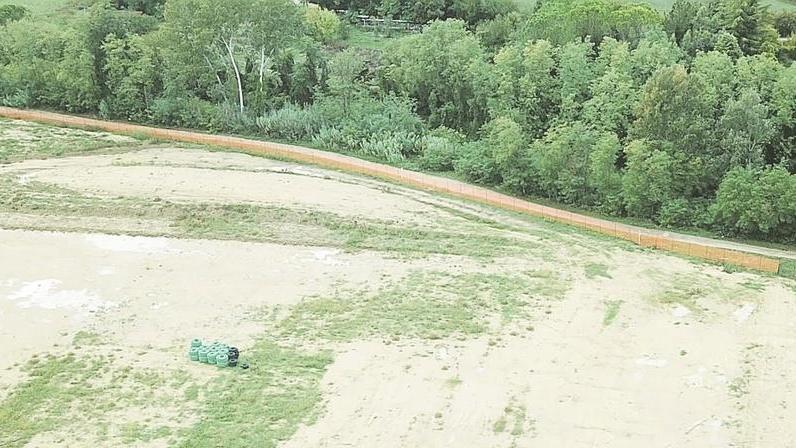 La spianata dove è in costruzione l’impianto, un cantiere bloccato nel maggio 2021 per un contenzioso con la ditta appaltatrice