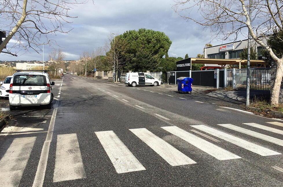 Un tratto della strada alle Morelline