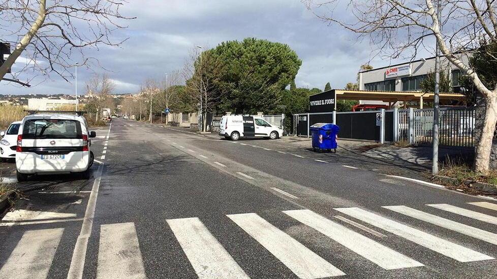 Un tratto della strada alle Morelline