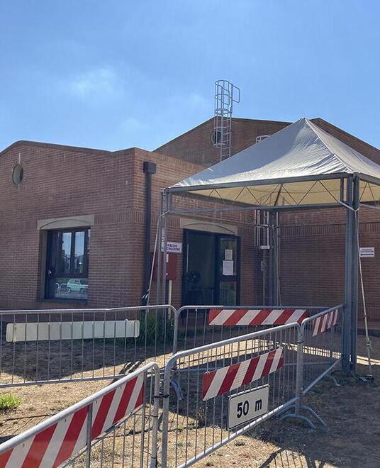 Il centro vaccinale di Cecina