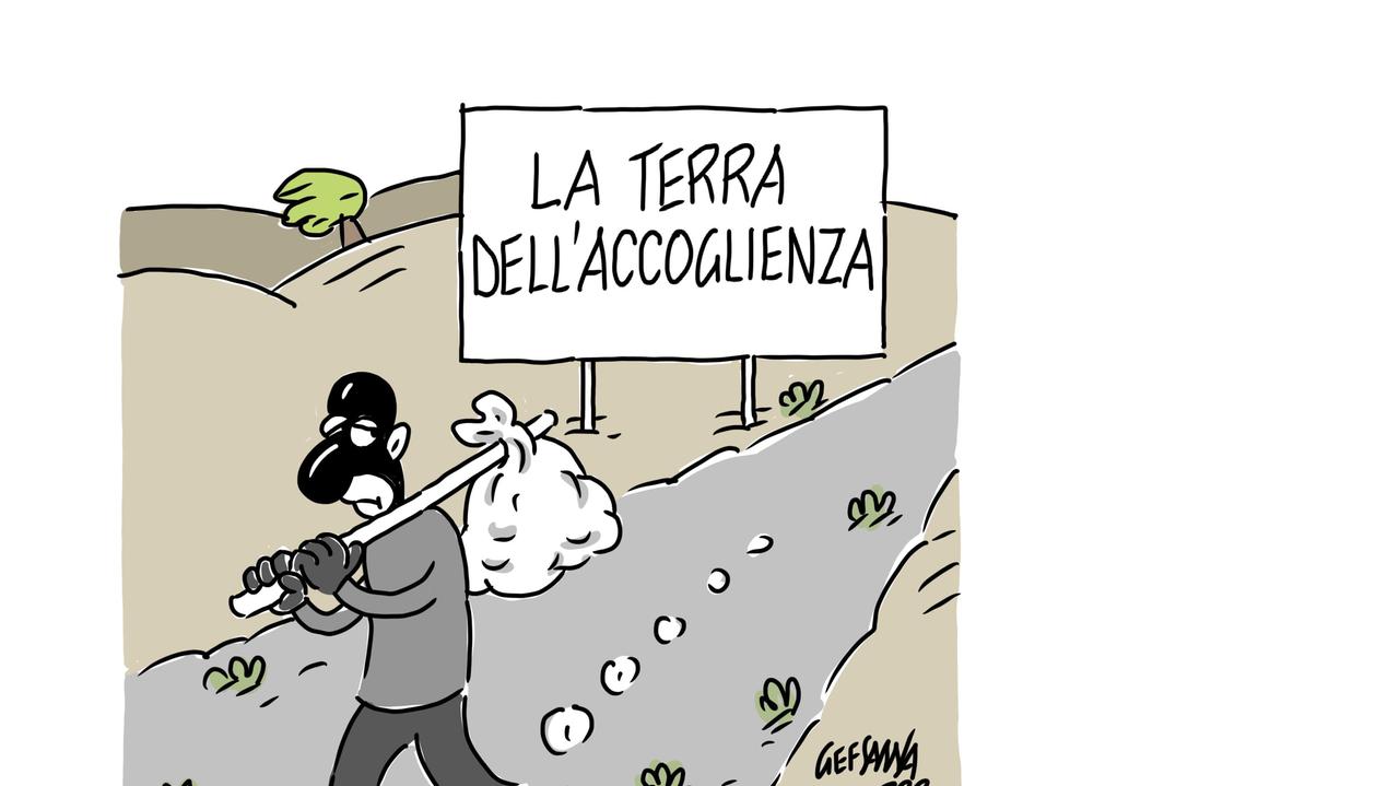 La vignetta di Gef: picchiato dopo aver sventato un furto a Sassari, nigeriano lascia la città