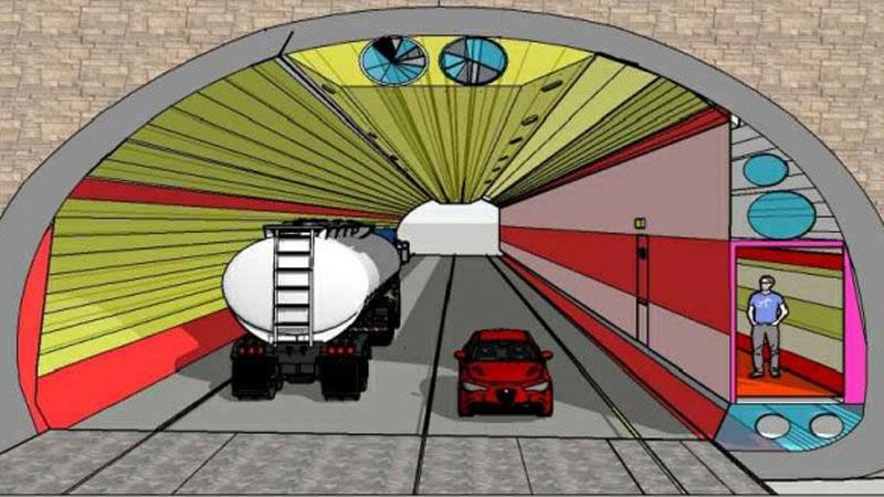 Il rendering di uno dei progetti sul traforo della Foce