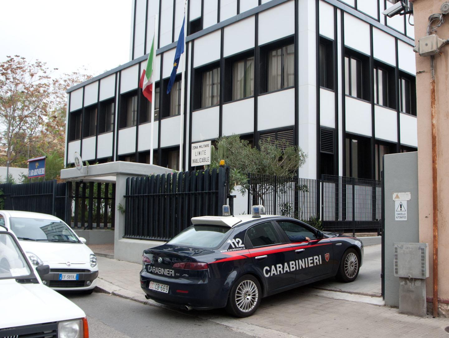 La caserma dei carabinieri in via Nuoro a Cagliari (foto Mario Rosas)