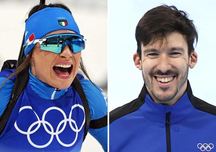 Dorothea Wierer nel biathlon e Davide Ghiotto nel pattinaggio veloce sono saliti sul podio olimpico