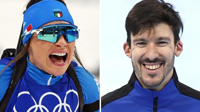 Dorothea Wierer nel biathlon e Davide Ghiotto nel pattinaggio veloce sono saliti sul podio olimpico