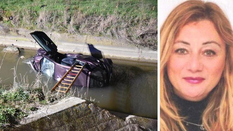Felicita Ciufo e l'auto finita nel canale
