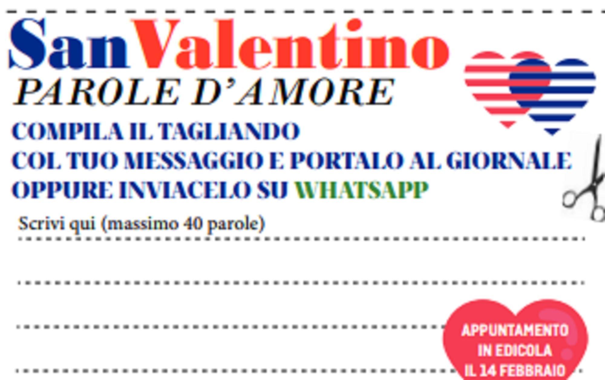 San Valentino sul Tirreno: lunedì sette pagine speciali con i vostri messaggi 