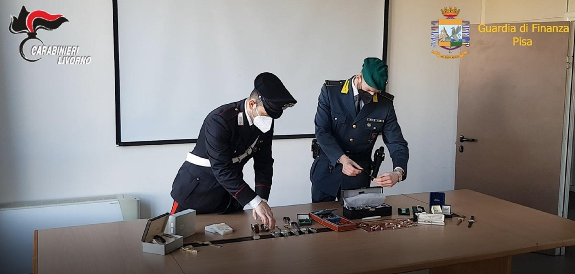 Alcuni dei beni sequestrati