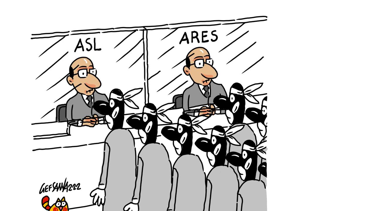 La vignetta di Gef: i lavoratori della sanità sballottati tra Ares e Asl