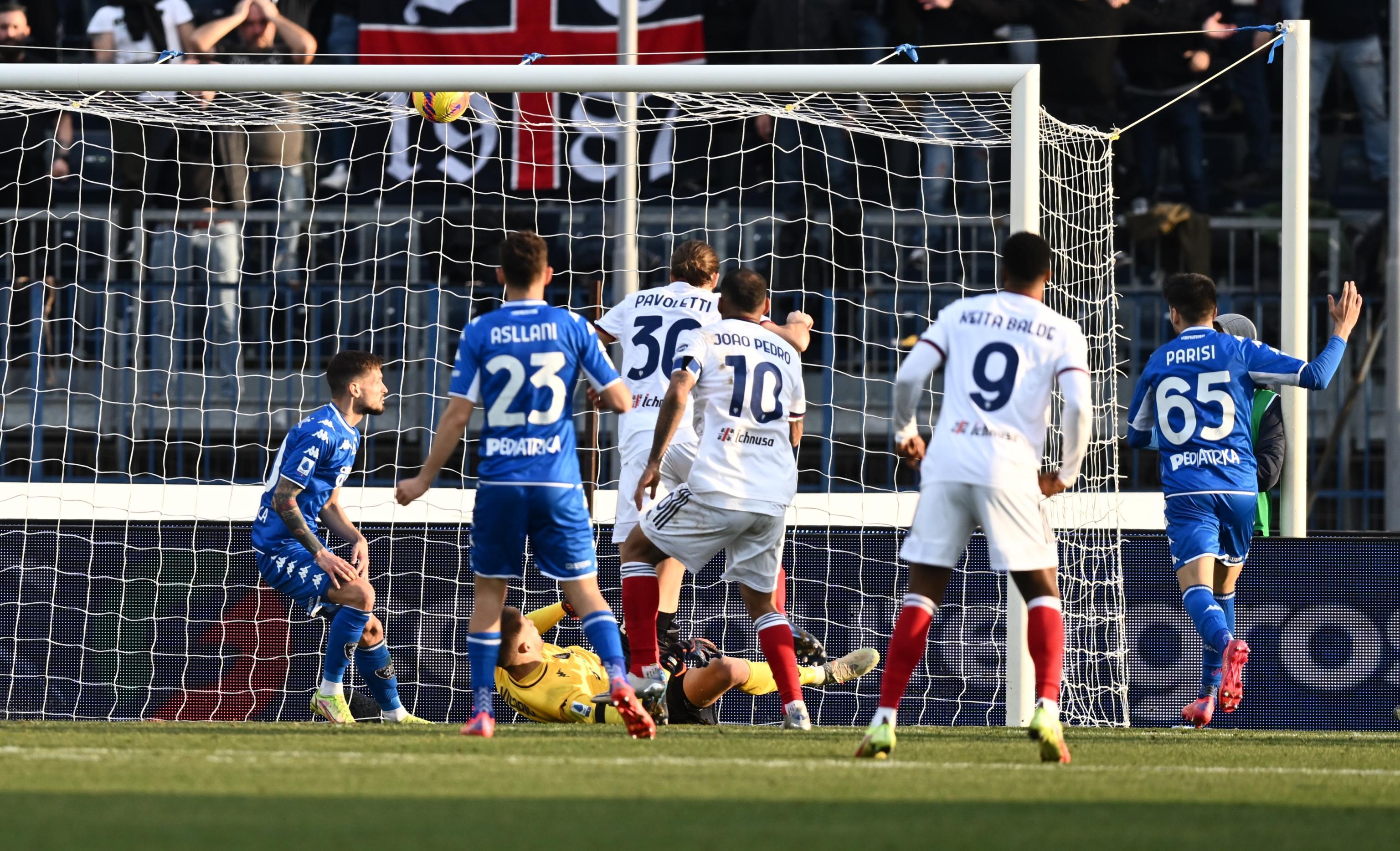 Cagliari, un bel pareggio in casa dell'Empoli: 1-1