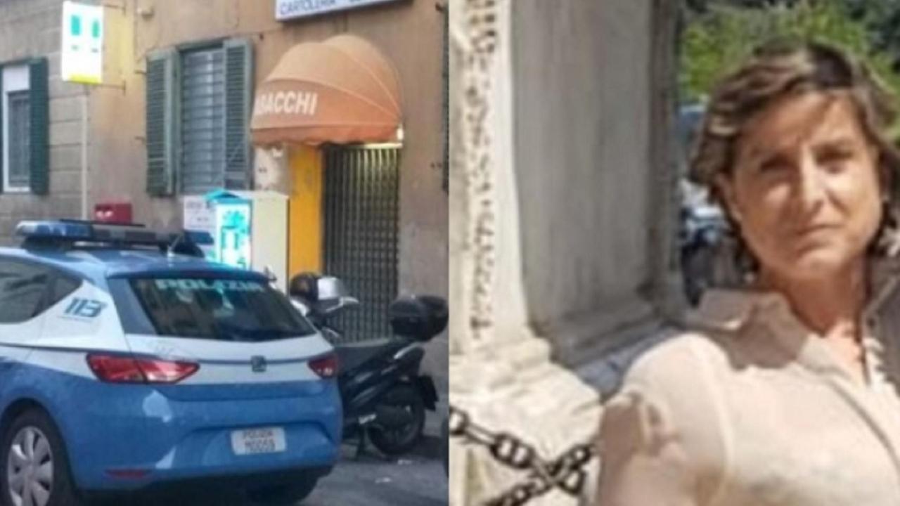 A sinistra la polizia all'incrocio fra via Paoli e via Battisti. A destra la vittima