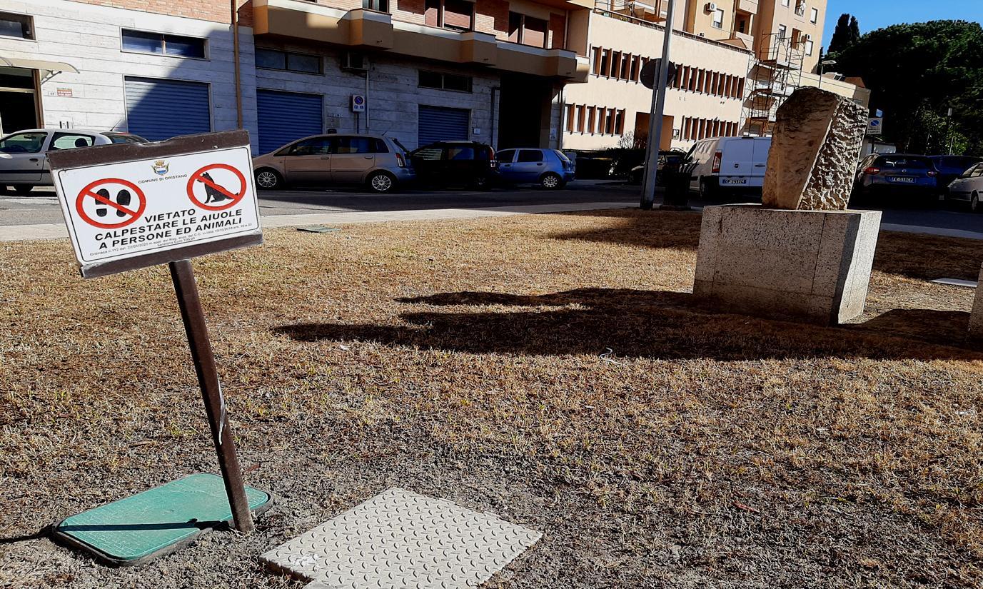 Vietato calpestare il prato, giallo