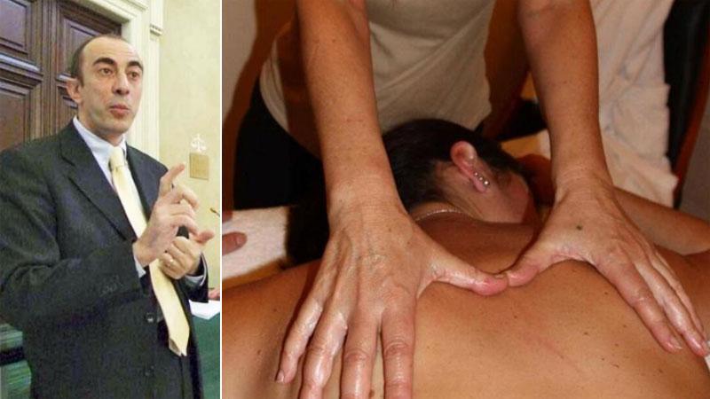 Il pm Giancarlo Dominijanni e una seduta in un centro massaggi  (foto d’archivio)
