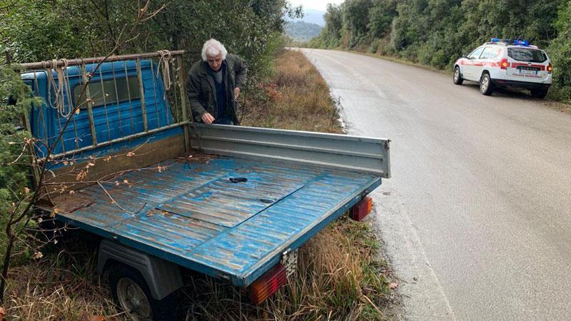 Wolfgang Scheibe con il suo Ape ritrovato