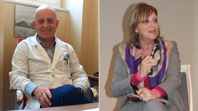 Il primario di Ginecologia Sergio Abate. La psicologa Fiorella Chiappi