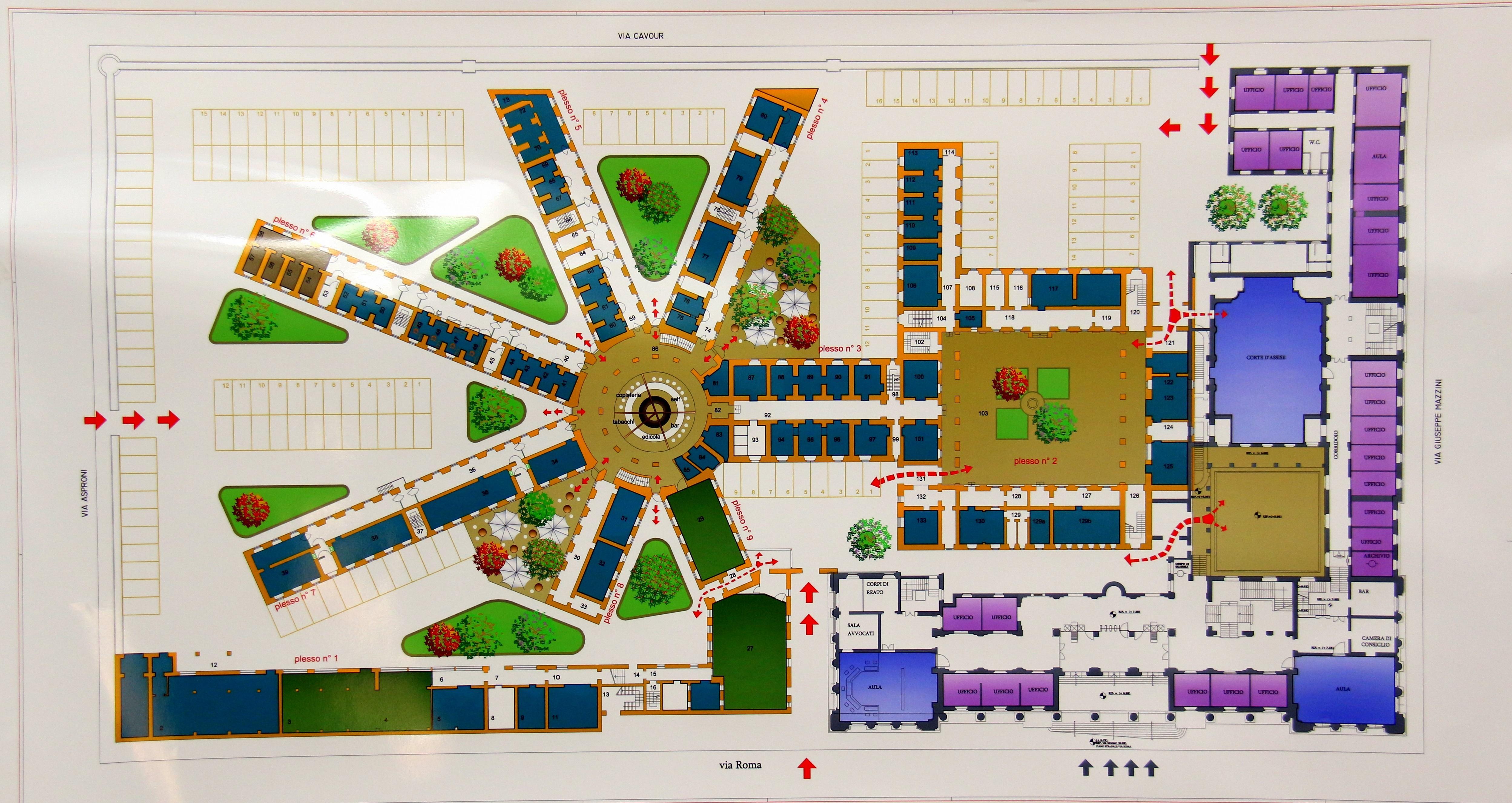 Il progetto della Cittadella giudiziaria di Sassari