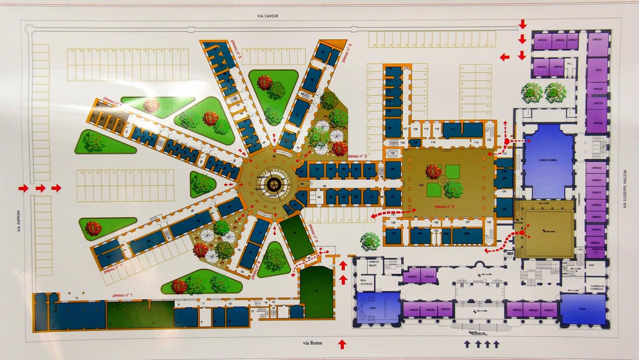 Il progetto della Cittadella giudiziaria di Sassari