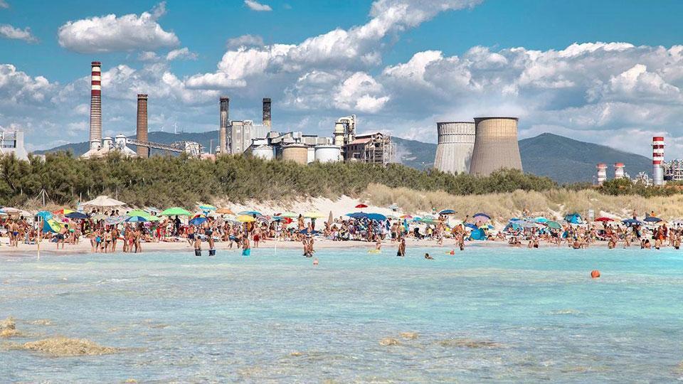 Le Spiagge Bianche e lo stabilimento Solvay