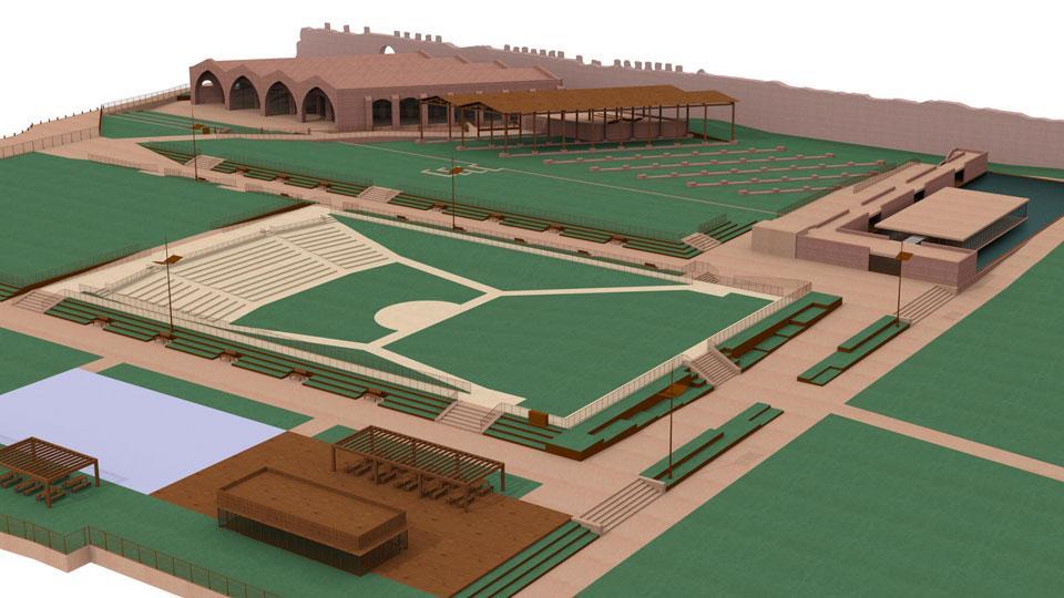 Il rendering del futuro parco della Cittadella