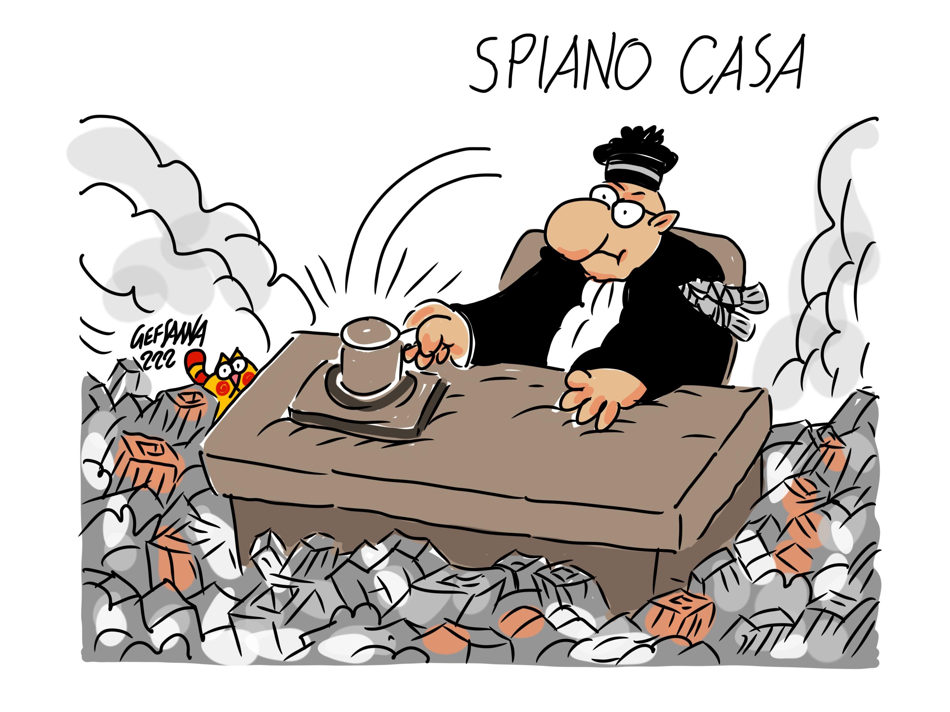 La vignetta di Gef: Piano casa bocciato, incertezza nel settore 