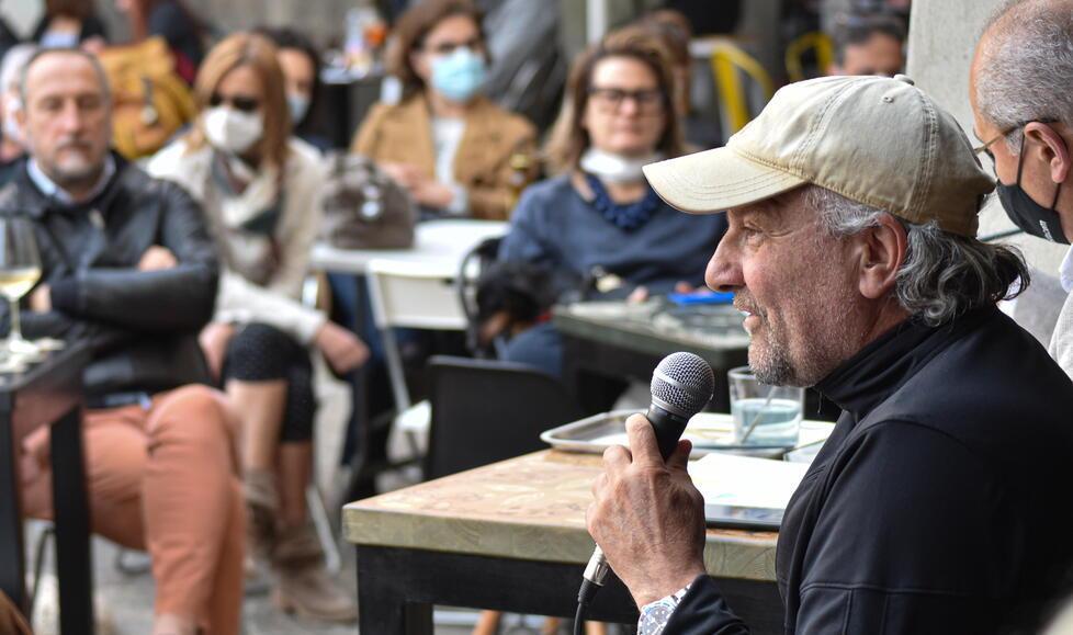 Il regista e sceneggiatore Giovanni Veronesi durante un passato incontro col pubblico