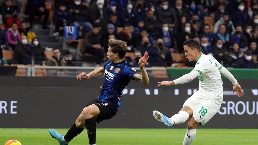 Il primo gol del Sassuolo messo a segno da Raspadori