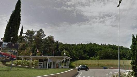 L’ingresso dell’area sosta camper a Pomarance