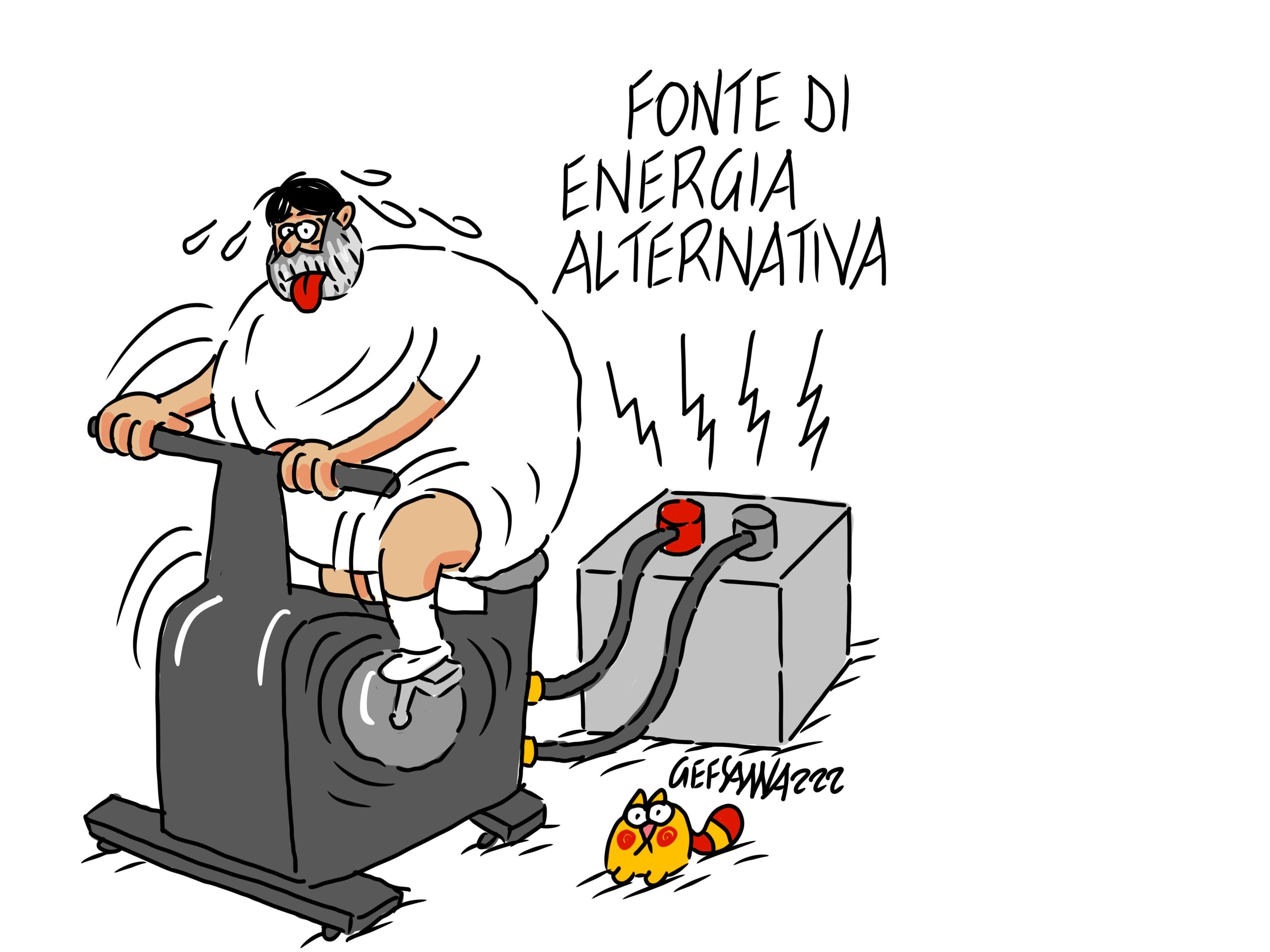 La vignetta di Gef: la guerra spinge il carbone e le energie alternative