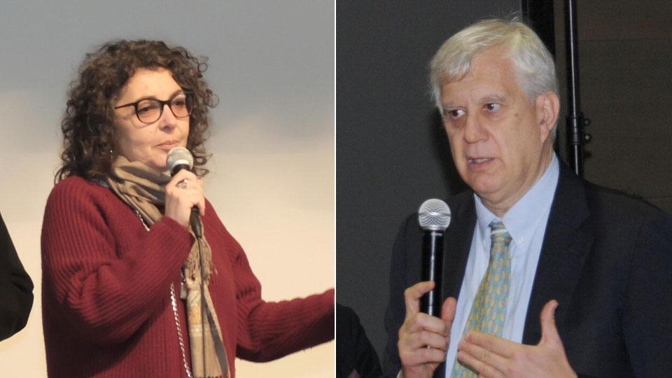 A sinistra Lucia Venturi, presidente del Parco, a destra Paolo Di Prima, direttore dell’Ato rifiuti dal 2017