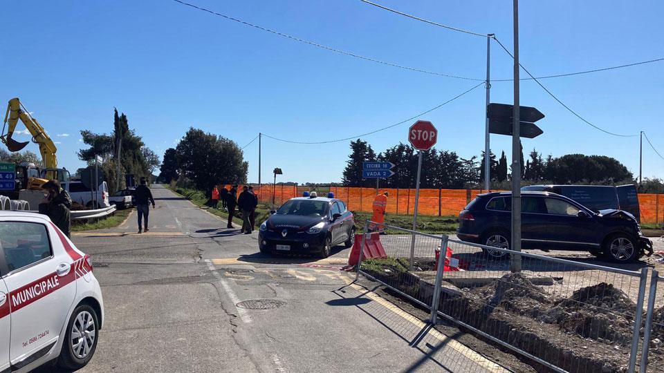 I momenti successivi all’incidente (Foto Falorni/Silvi)