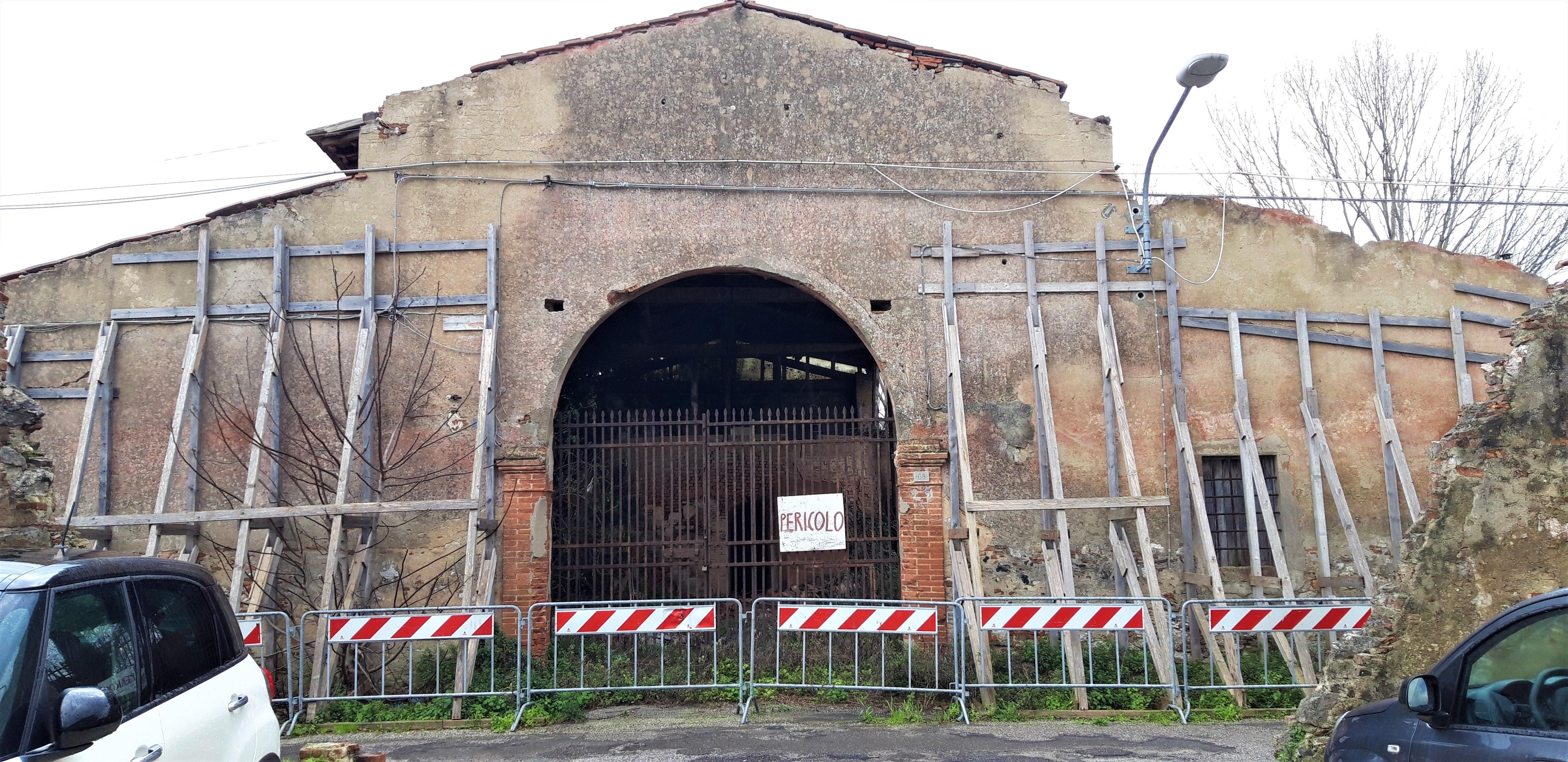 L’ex Fornace in via Barca di Noce transennata