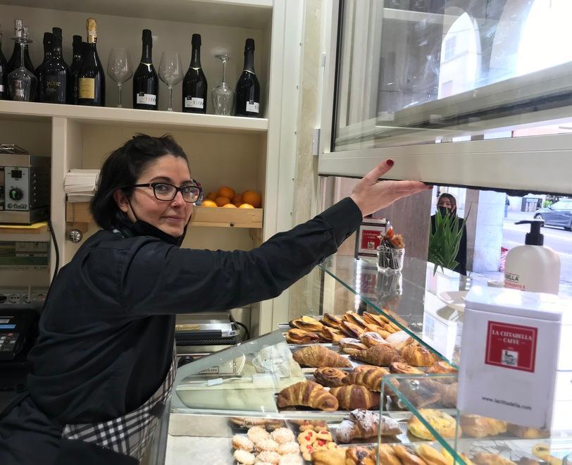 Sara Delfino, socia del bar Dollino