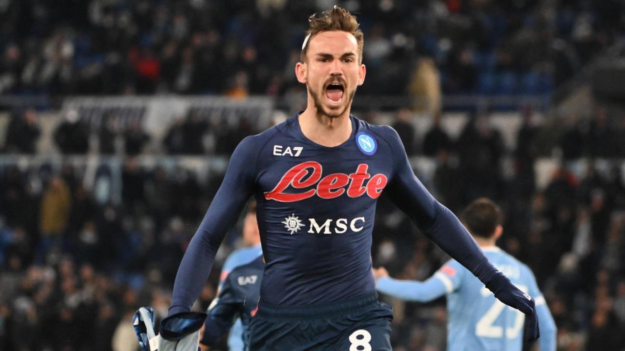 Fabian Ruiz: è l'uomo che fa volare il Napoli nella notte dell'Olimpico segnando la rete del definitivo 2-1 in favore dei partenopei (Foto Alfredo Falcone/LaPresse)