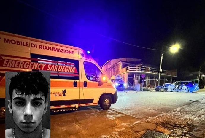 L'incidente di Senorbì e, nel riquadro, la vittima Paolo Isola