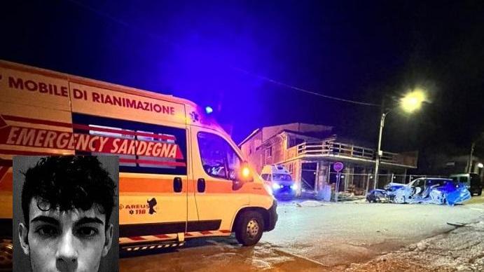 L'incidente di Senorbì e, nel riquadro, la vittima Paolo Isola