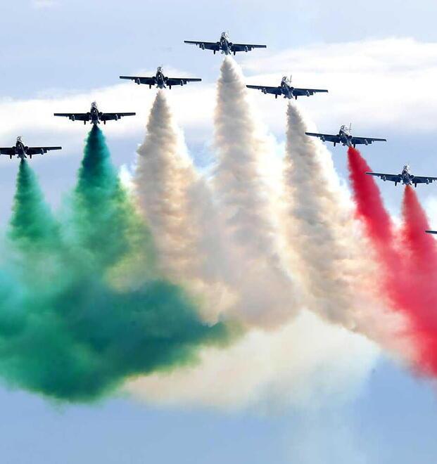 Un’esibizione delle Frecce Tricolori (foto di archivio)