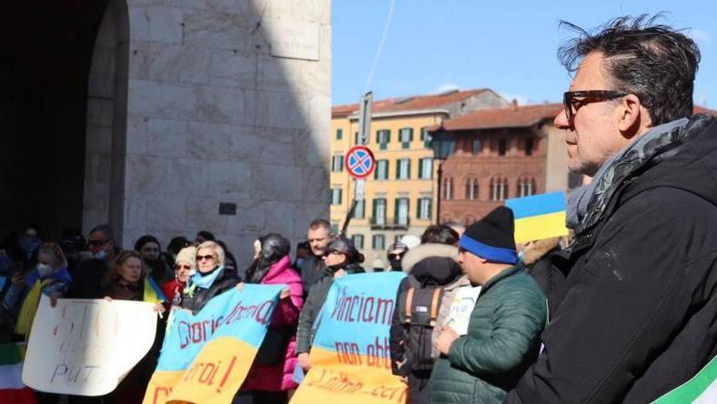 Il sindaco Michele Conti alla manifestazione