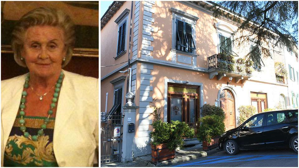 La casa in pieno centro ad Altopascio dove nella serata di domenica l’imprenditrice Gabriella Di Marco è stata aggredita e rapinata da tre malviventi